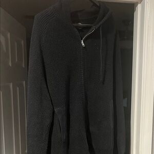 Rock & Republic Men's Black Zip-Up Sweater